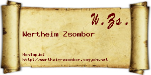 Wertheim Zsombor névjegykártya